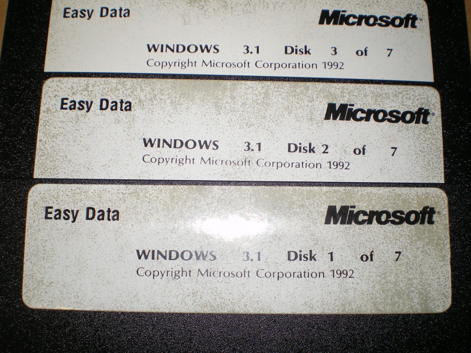 EasyData Windows Operating System Microsoft version 3.1 Floppy Disks