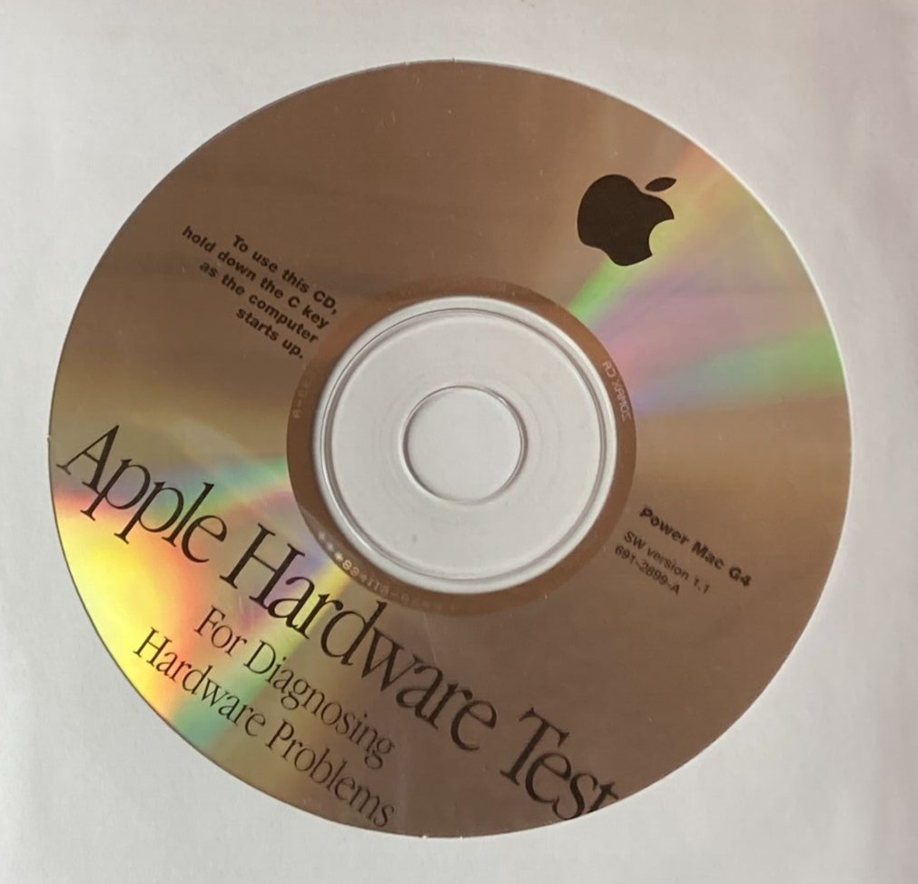 Apple Hardware Test CD Disc for Power Mac G4 SW Version 1.1