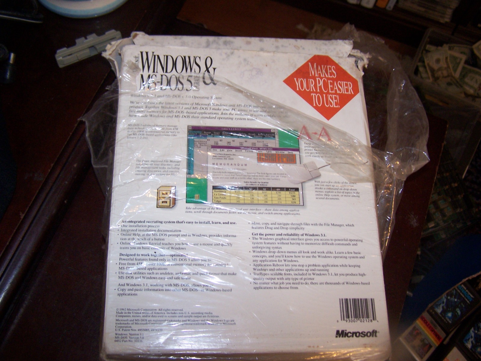 Microsoft Windows 3.1 and MS-DOS 5 Upgrade on 3.5″ Disks