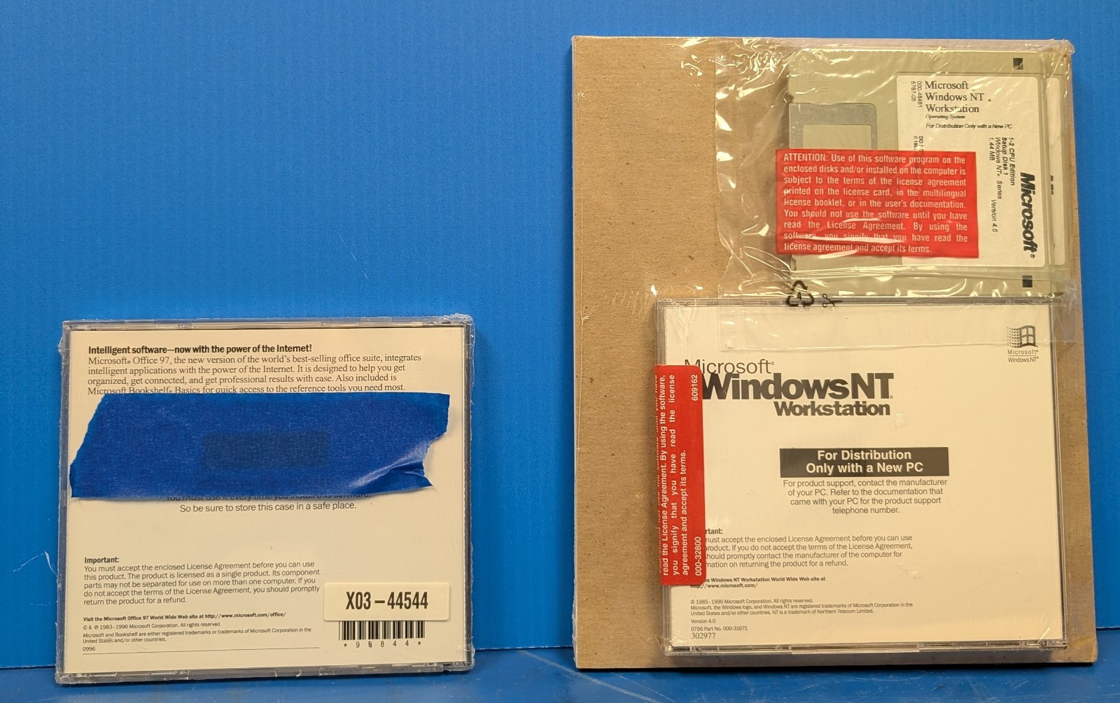 Microsoft Windows NT 4 Workstation with Office 97 CD Floppies Full Versions