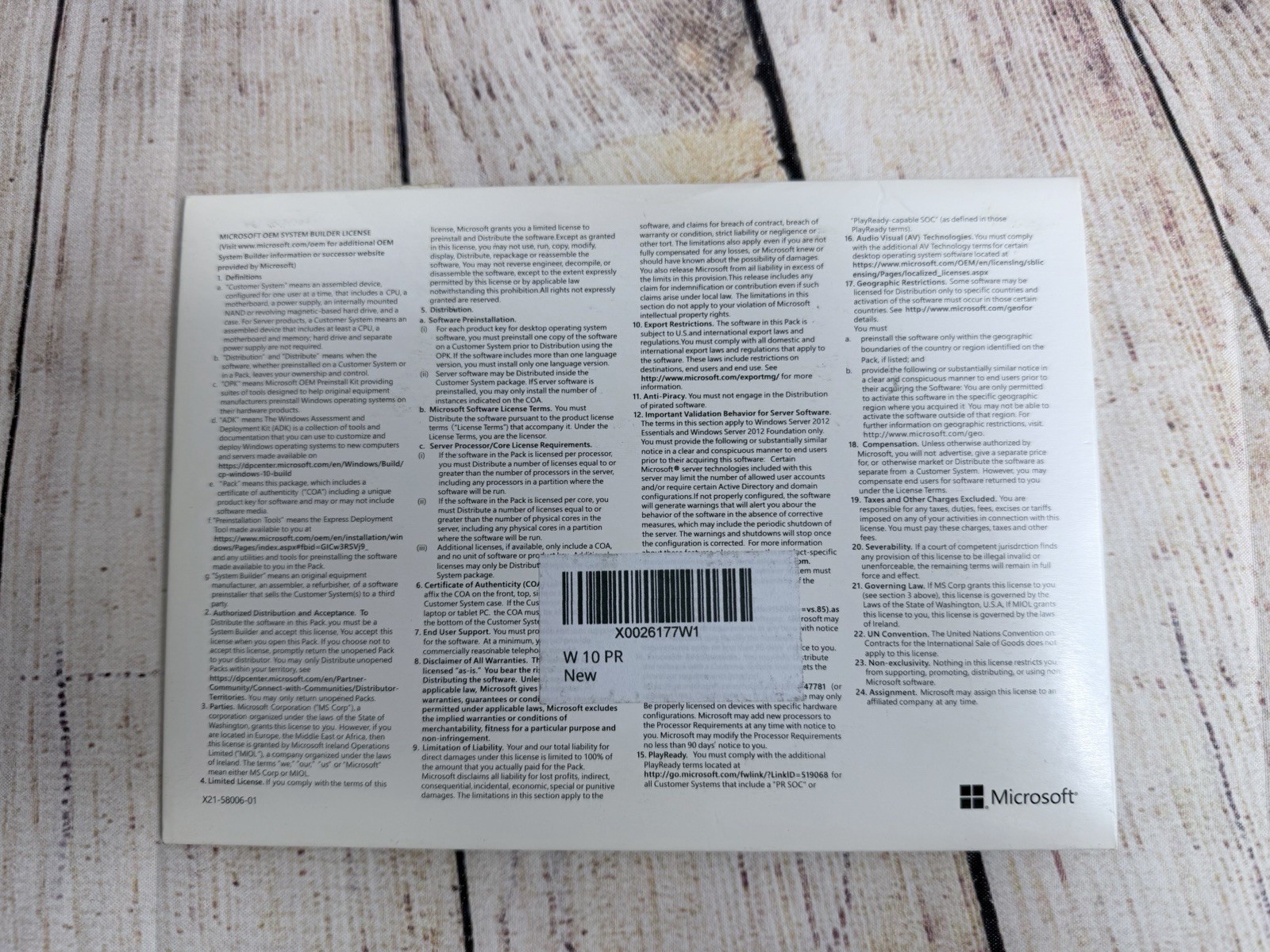 Microsoft Windows 10 Professional 64Bit English DVD & Product Key Factory Sealed