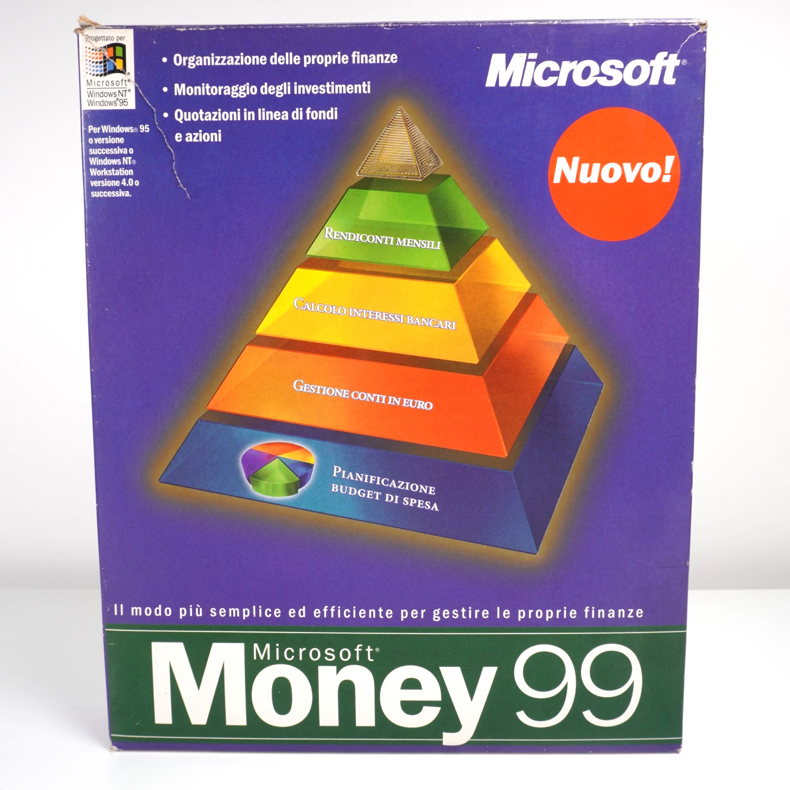Microsoft Money 99 Windows CD-ROM – For Windows 95 / NT – Complete Box