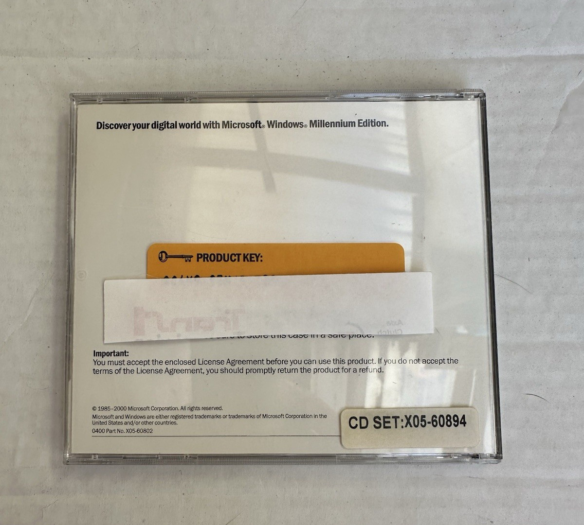 Microsoft Windows ME Millennium Edition UPGRADE Disc w/ Product Key M1