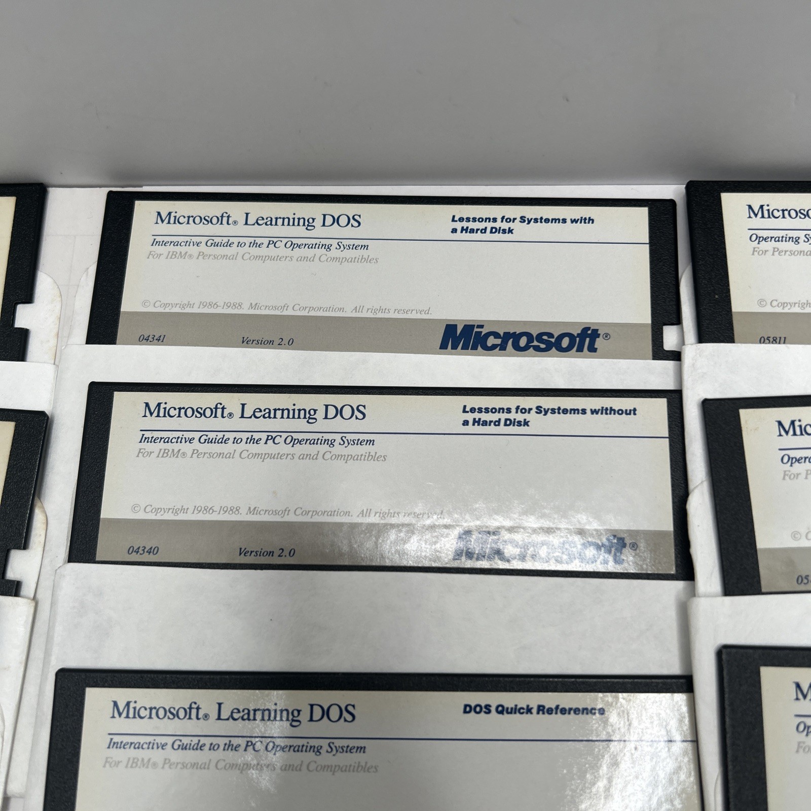 Vintage Microsoft Windows Versions 2.0, 4.01, 4.5 -5.25″ Floppy Disks lot of 17