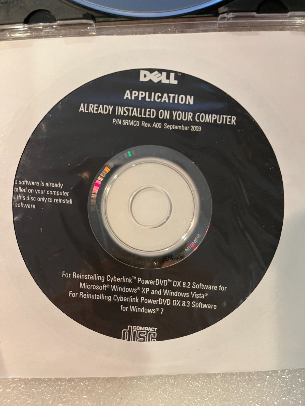 Combo Windows 7 Pro SP1 32-Bit Dell Reinstallation & CyberLink PowerDVD 9.5 DVD