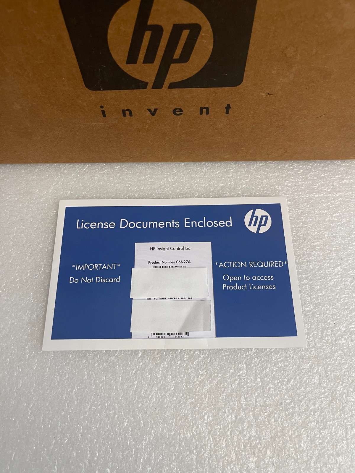 HP C6N27A INSIGHT CONTROL INCLUDING 1YR 24X7 SUPPORT SINGLE SERVER LICENSE