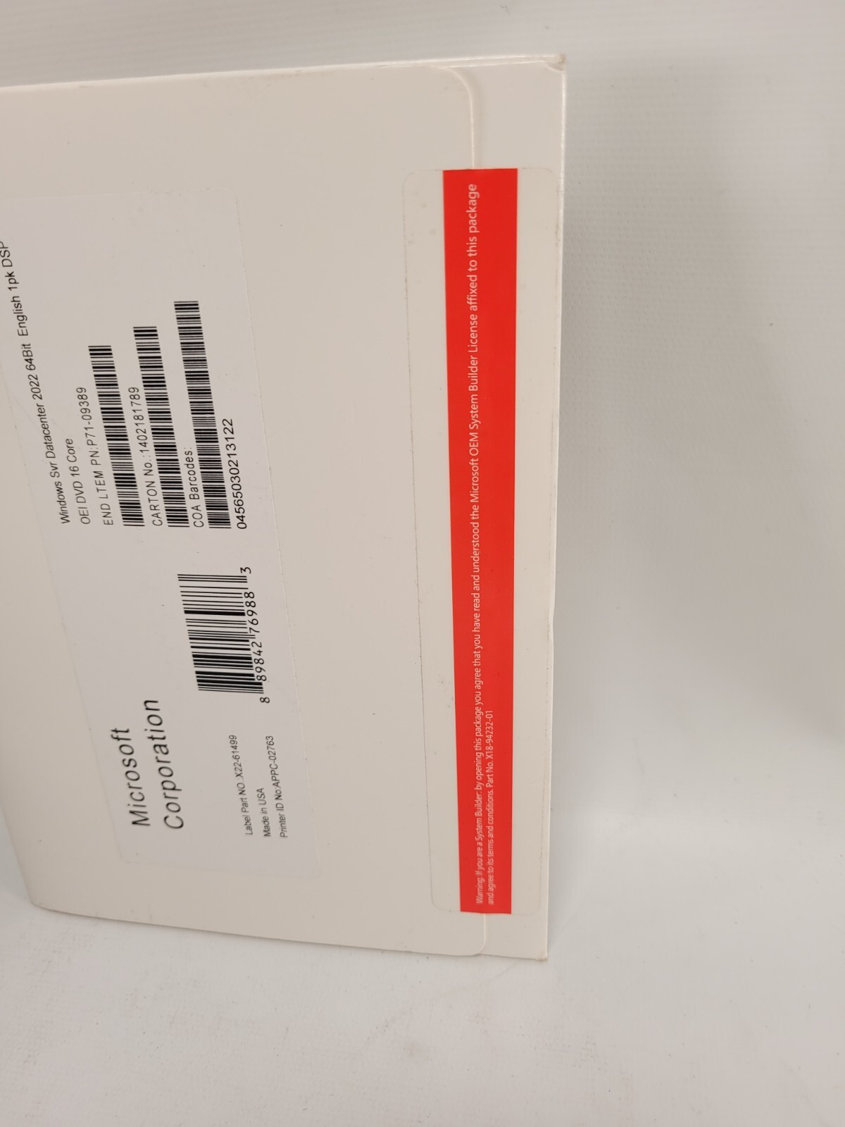 Microsoft Windows Server svr Datacenter 64-bit 16 Core License 1PK DSP OEI DVD