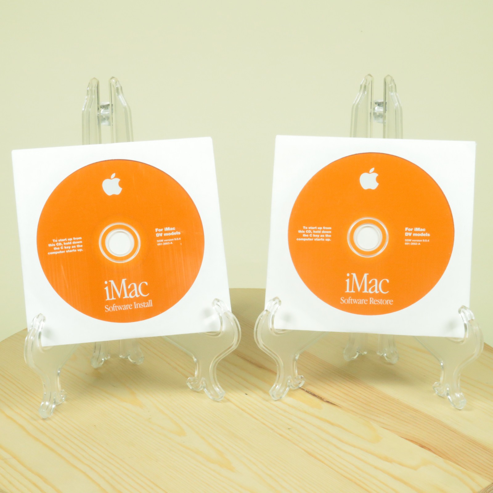 Apple iMac DV Software Restore Install Mac OS 9.0.4 – 2 Disc Lot
