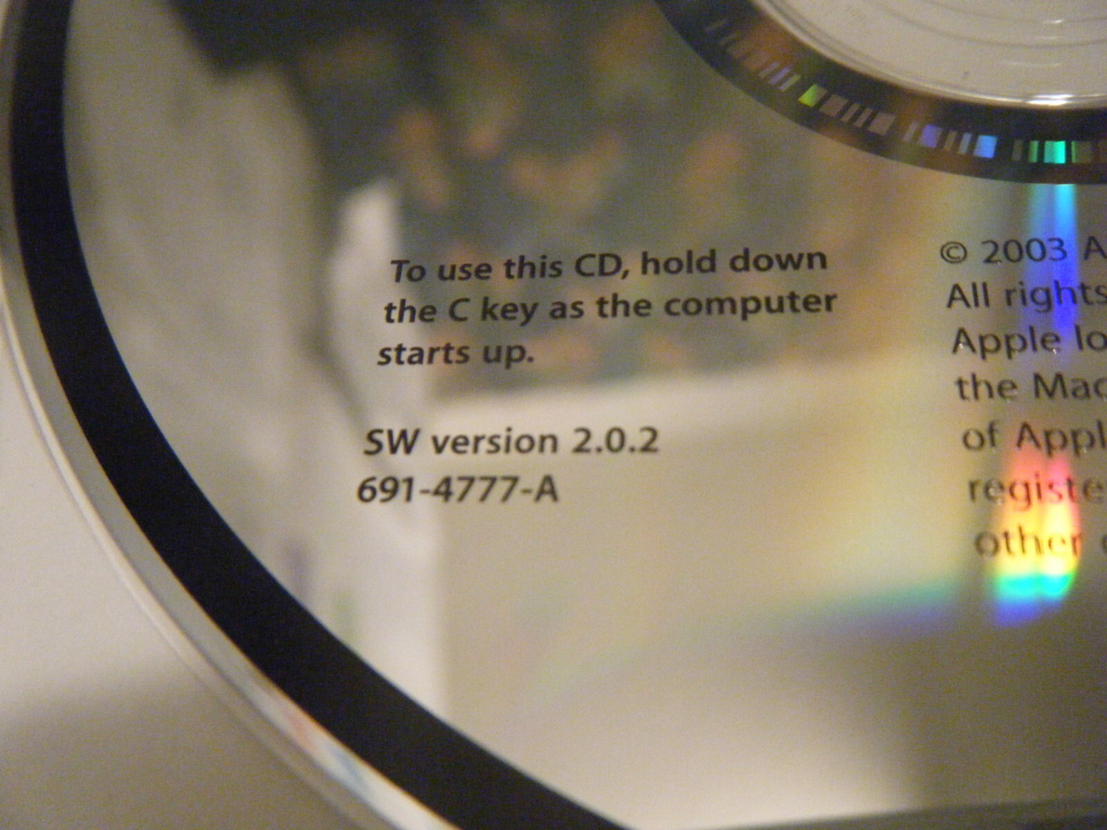 Apple iBook G4 Hardware Test for Diagnosing Hardware Problems. SW Version 2.0.2