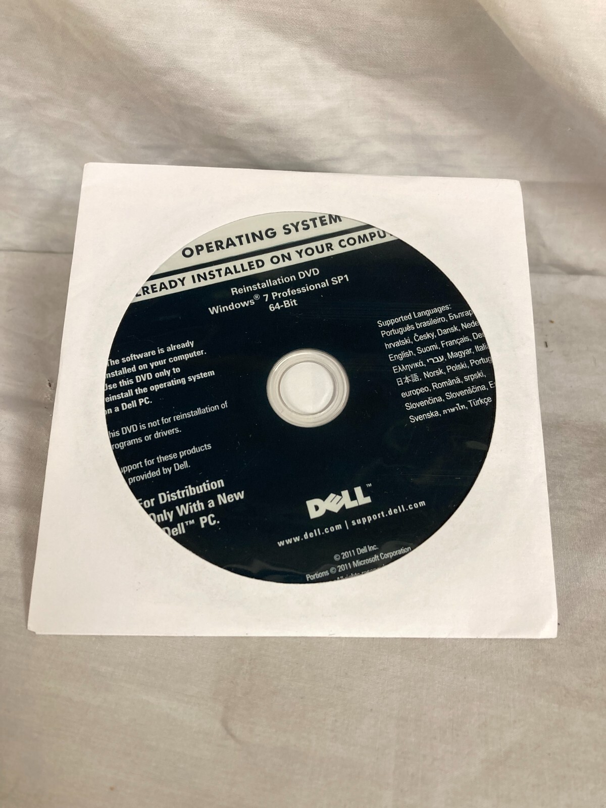 Reinstallation DVD Windows 7 Proffesional SP1 64-Bit