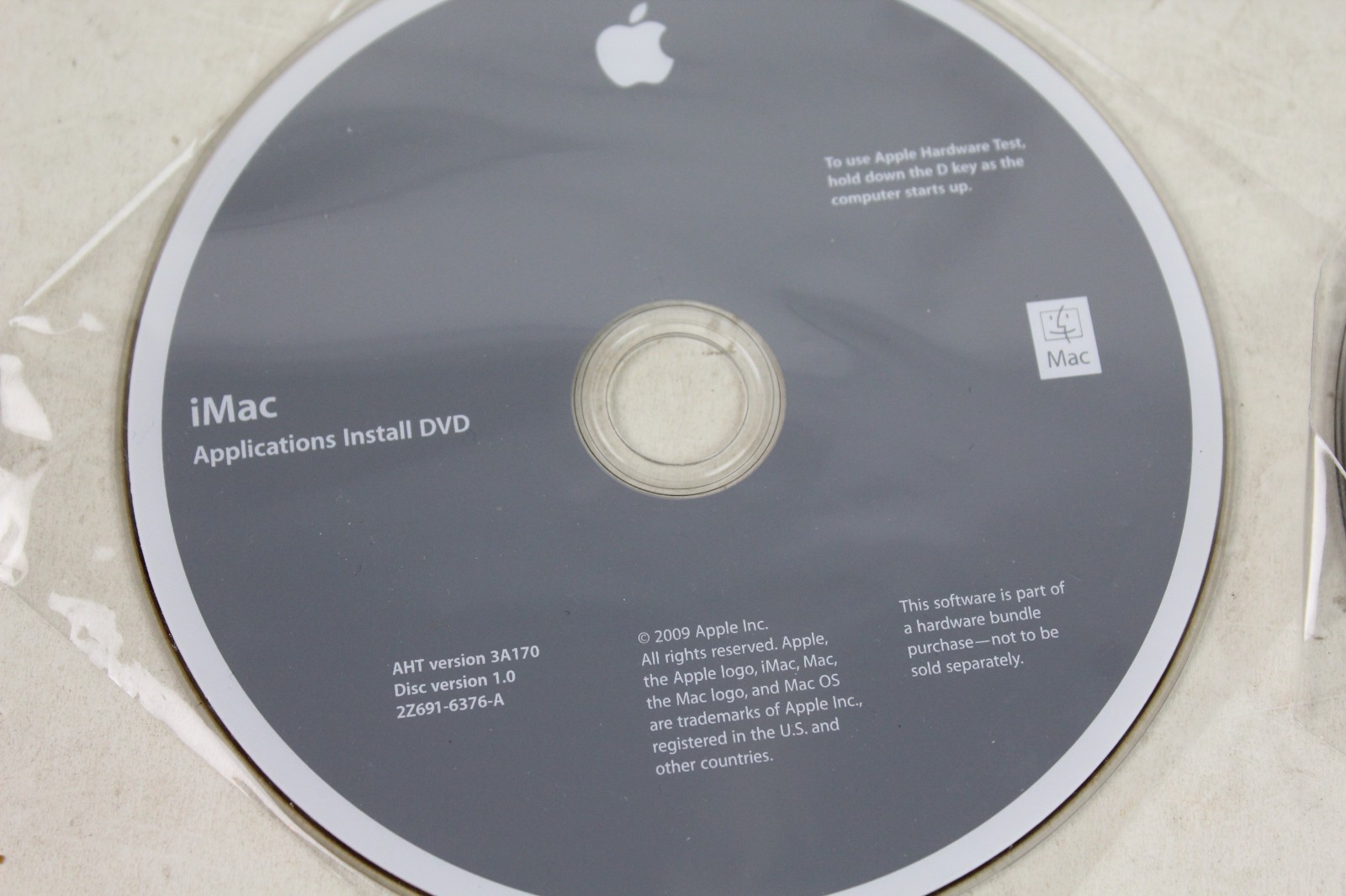 Apple Macbook Late 2008 A1278 DVD OS X 10.5.6 LEOPARD install disc
