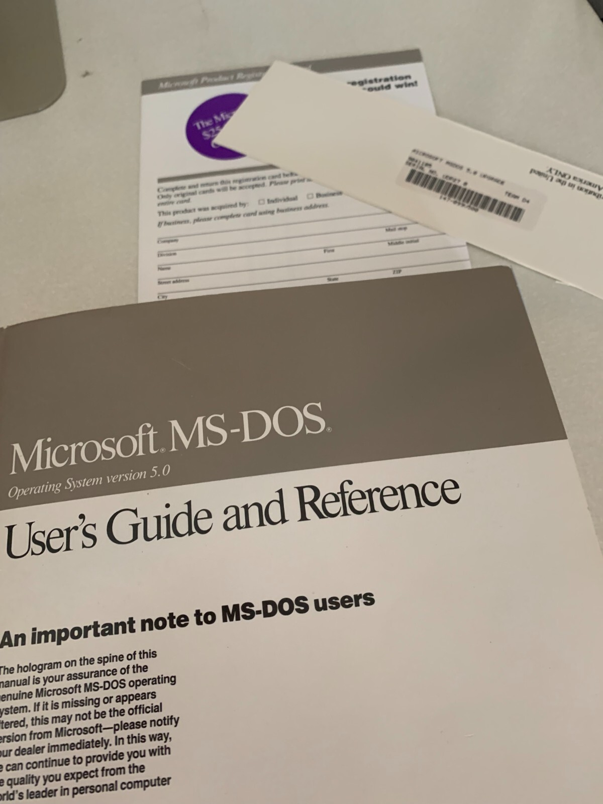 Microsoft MS-DOS 5.0 OS Upgr + 6 of 5.25 Floppies & 3 of 3.5 Floppies COMPLETE