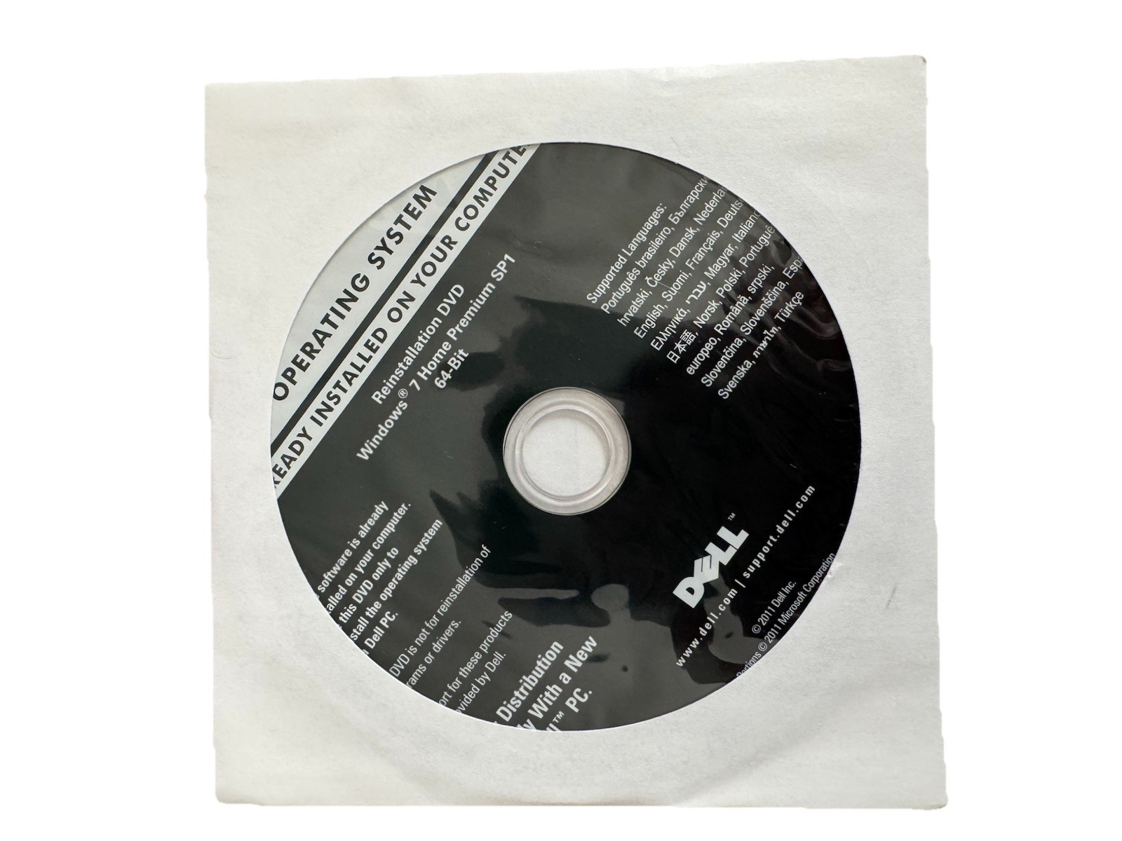 New DELL Windows 7 Professional 64 Bit SP1 Reinstallation DVD Disk NEW