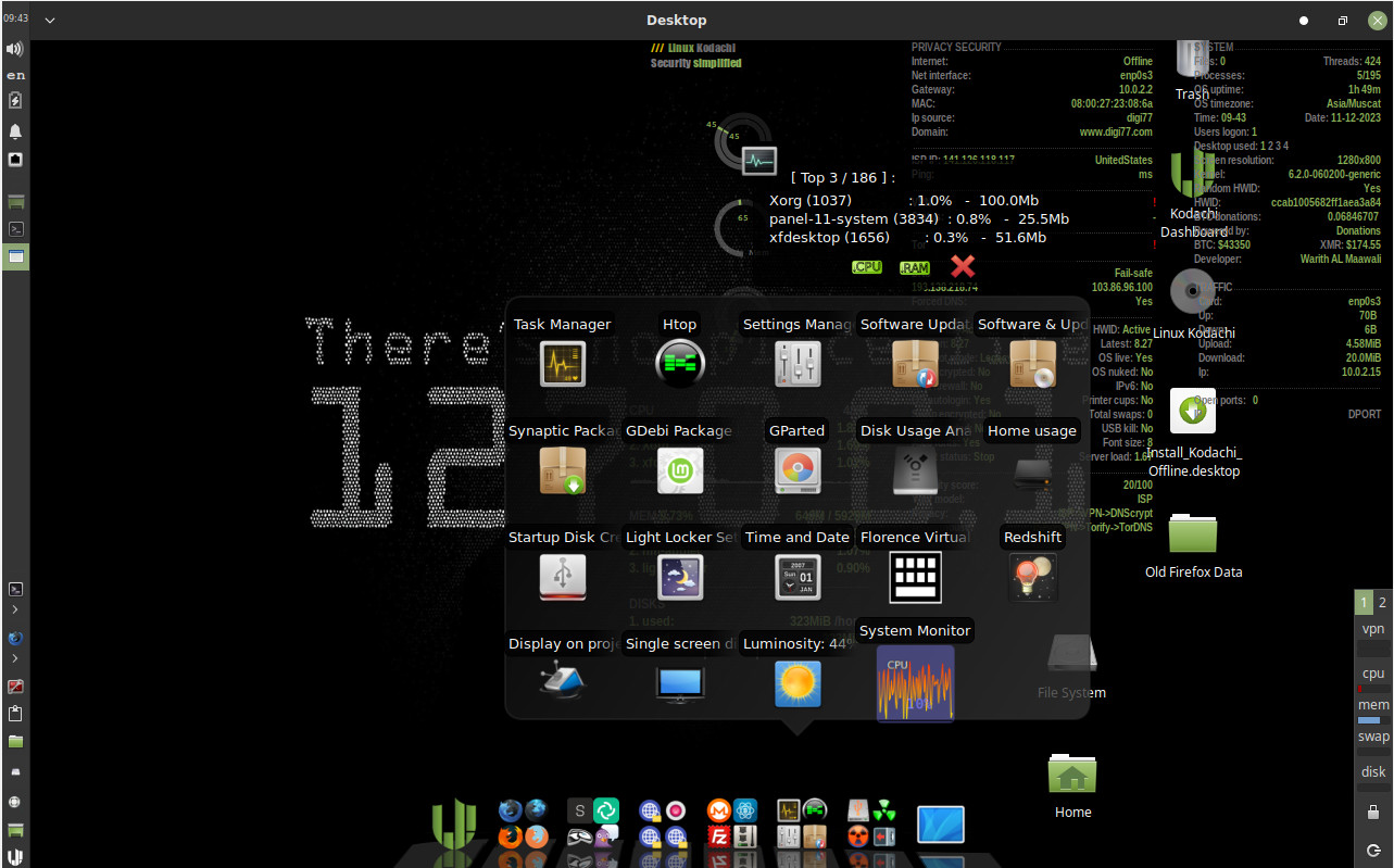 Kodachi Linux 8.27 Bootable USB Drive – 8GB UEFI/LEGACY Network Anonymously