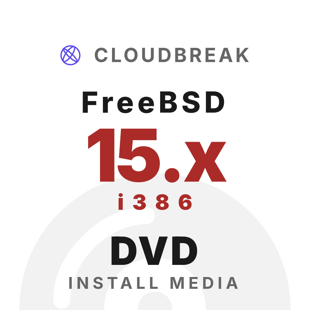 FreeBSD 15.x i386 Bootable/Live Install DVD NEW