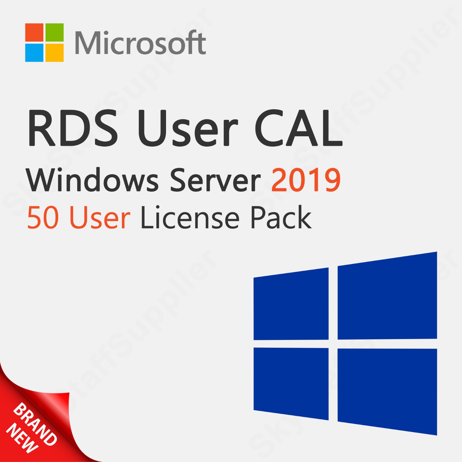 Windows Server 2019 Remote Desktop RDS Licenses 50 Users FULL NEW RETAIL PACK