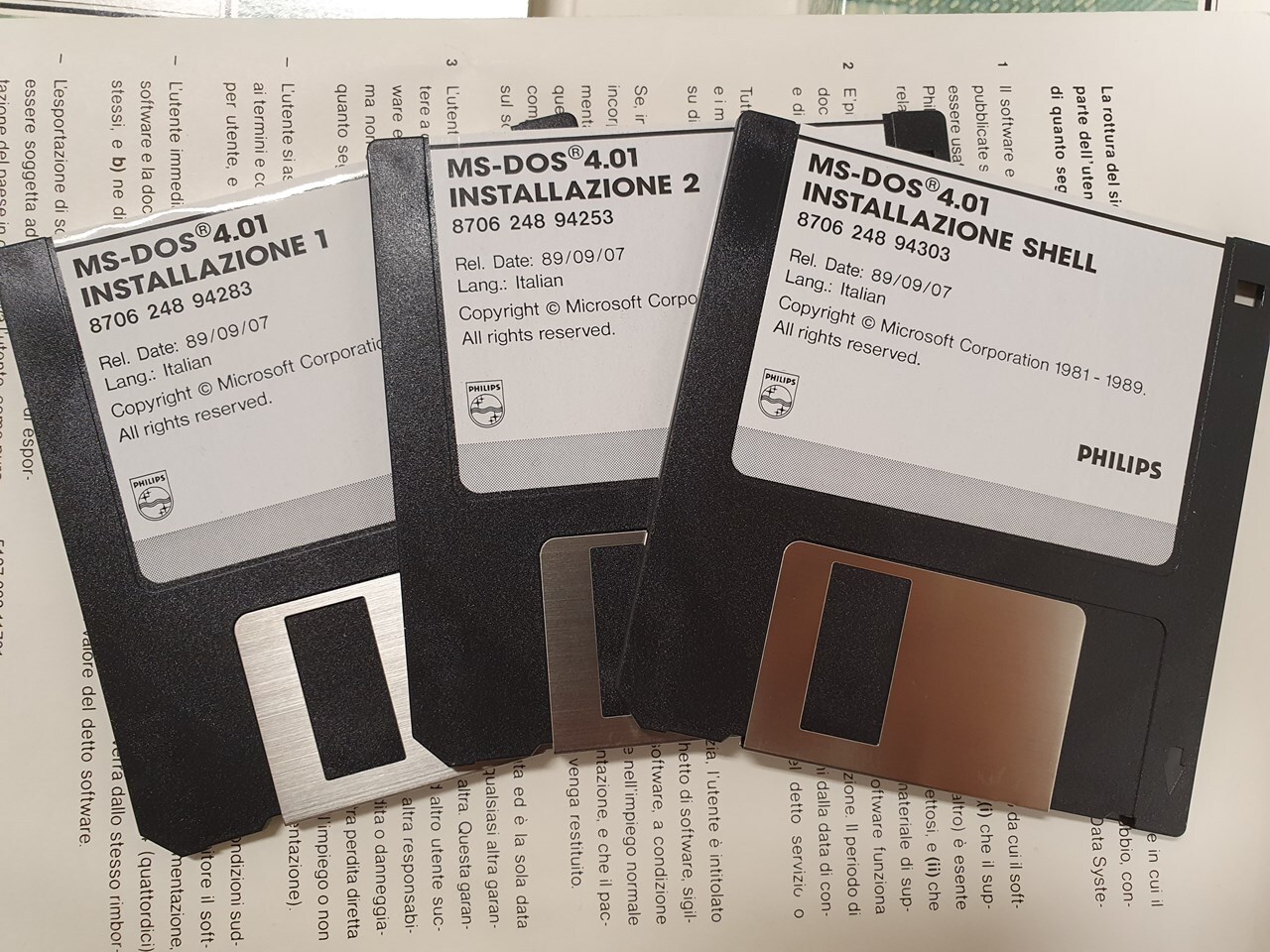 Microsoft MS DOS + SHELL in ITALIAN + ORIGINAL + unobtainable! Philips msdos os
