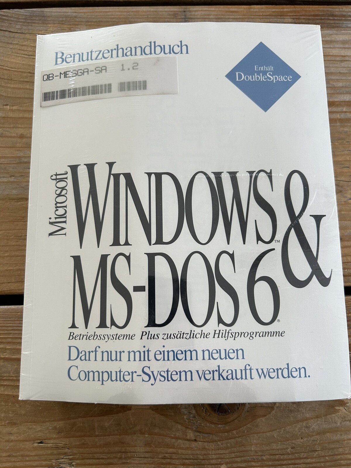 Microsoft/MS-DOS 6 Manual and Floppy Disks, Full Version German with VAT Invoice