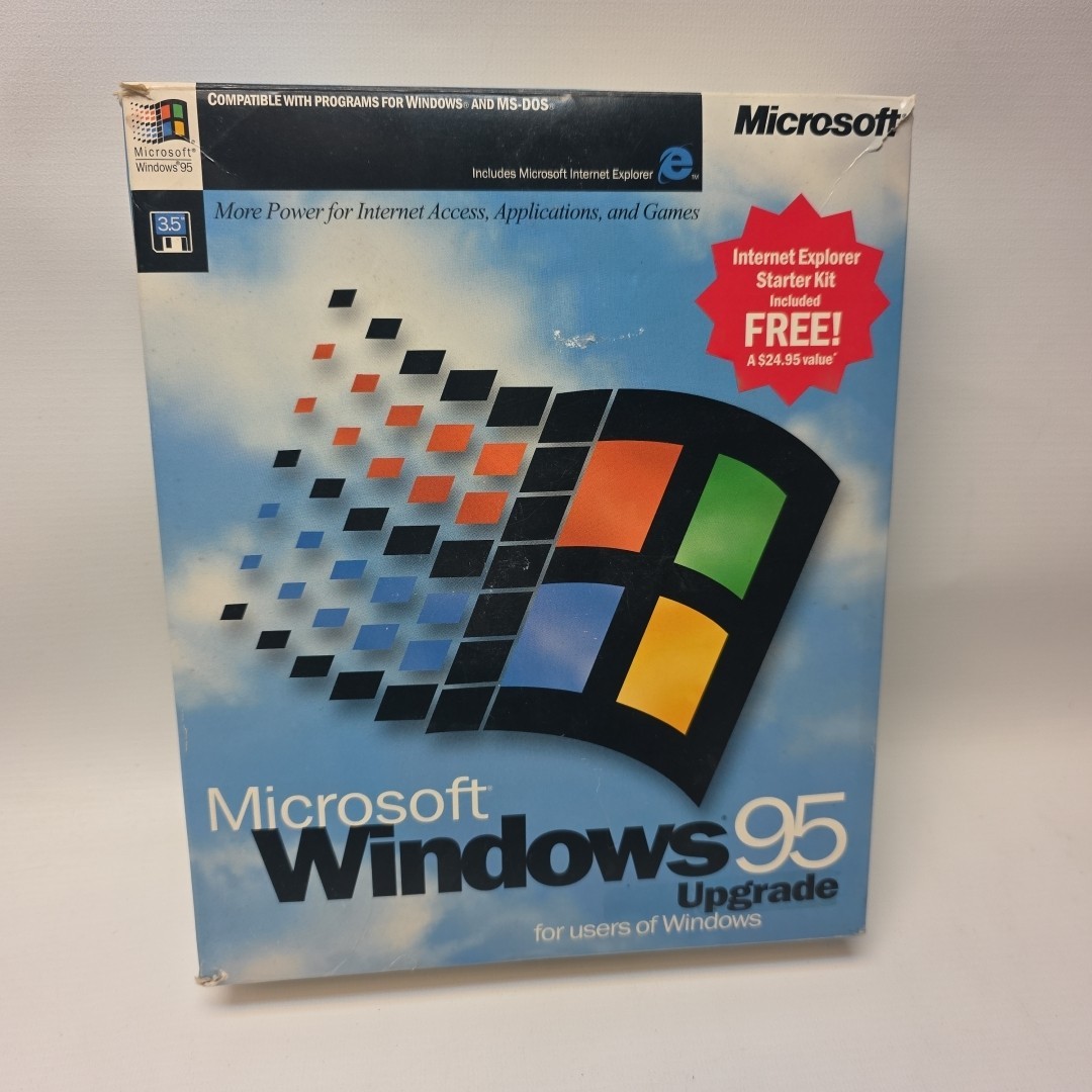 Microsoft Windows 95 OS 3.5″ Floppy MS-DOS PCs RARE 1996 US Int Expl Kit N/c
