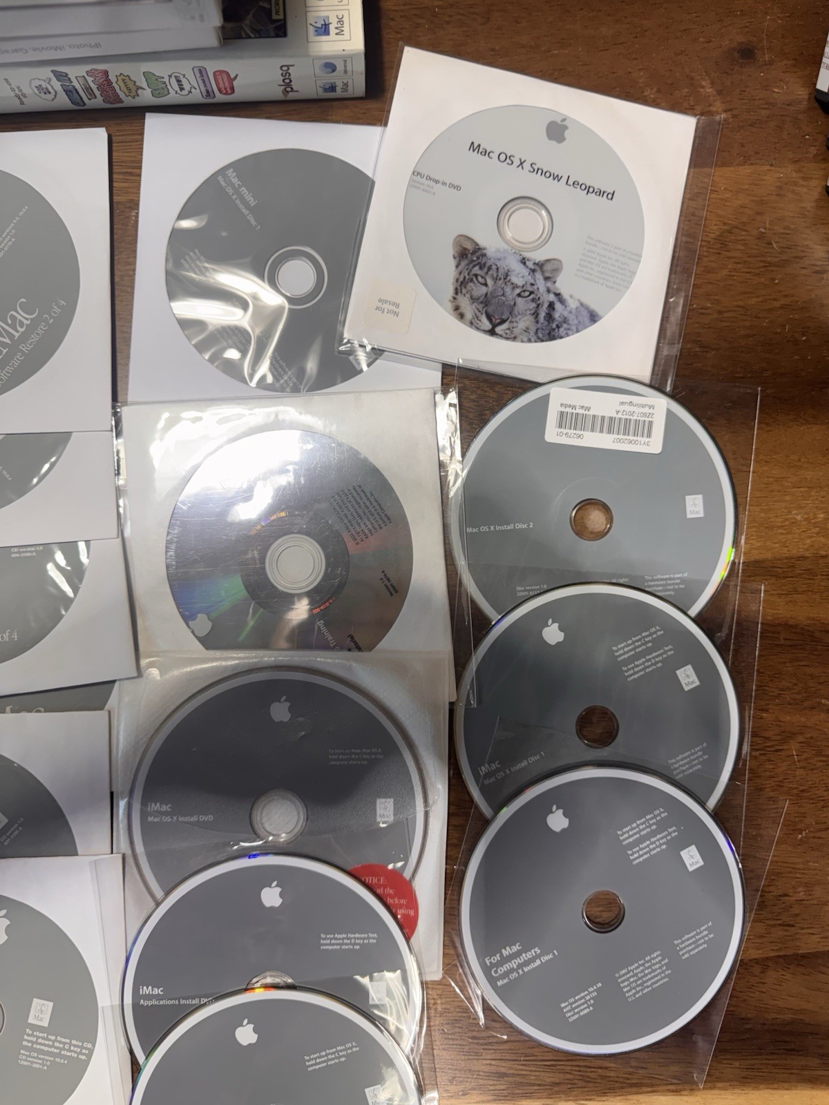 Vintage Apple Mac Software Lot iWork iLife AppleWorks OS X Restore DVD CDs