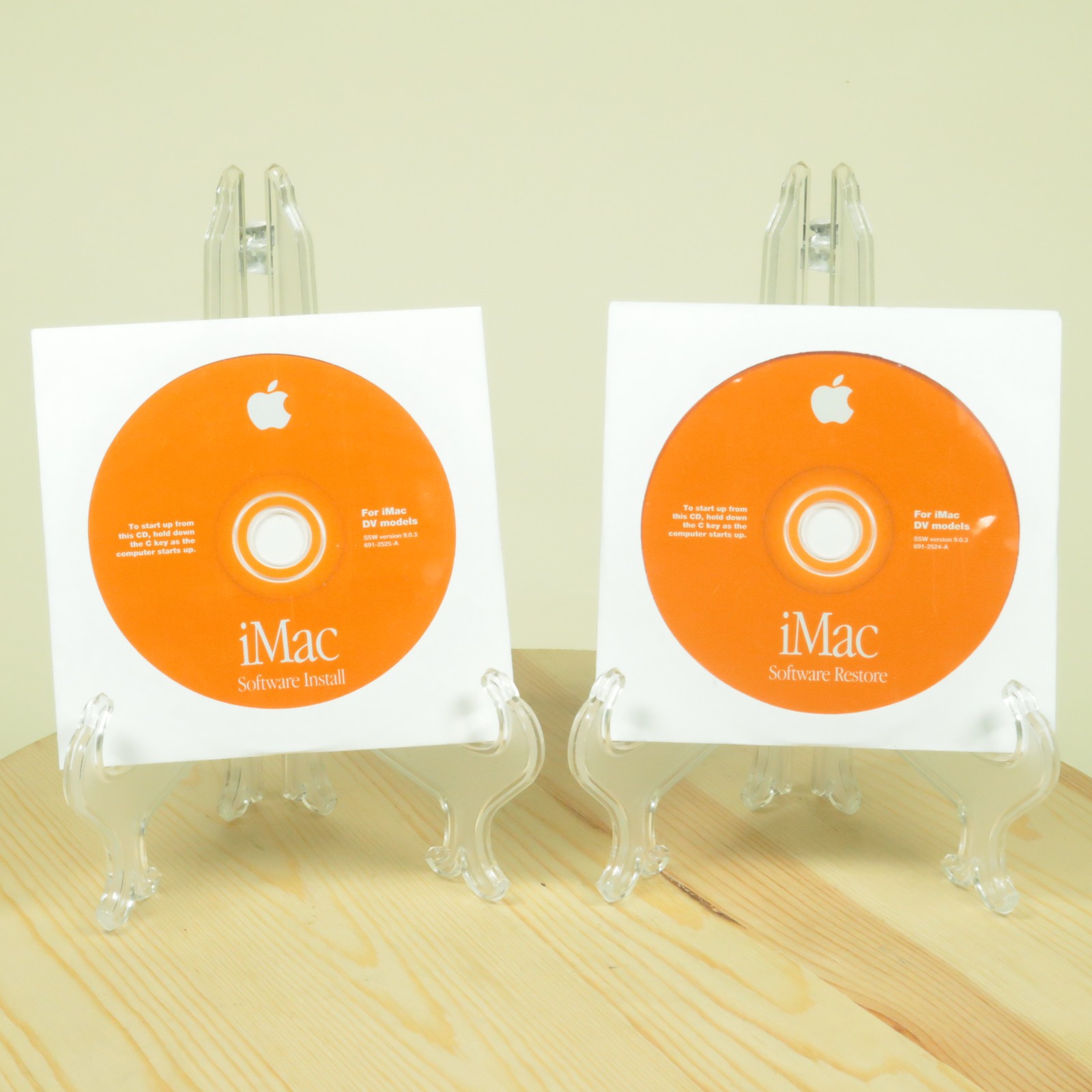 Apple iMac DV Software Restore Install Mac OS 9.0.3 – 2 Disc Lot