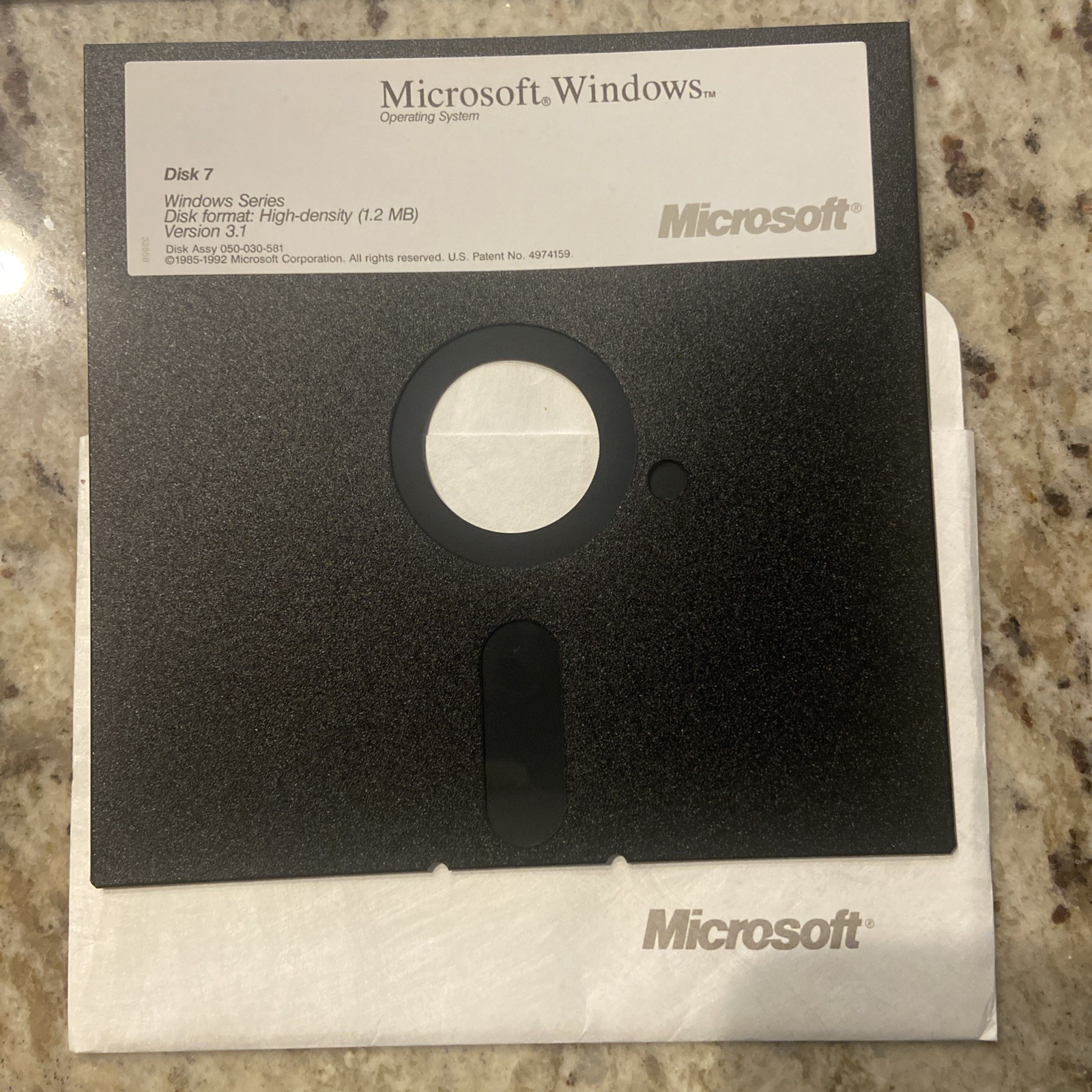 Microsoft Windows Operating System Vintage V 3.1 Floppy Disc Set (1-7) 5.25 Inch