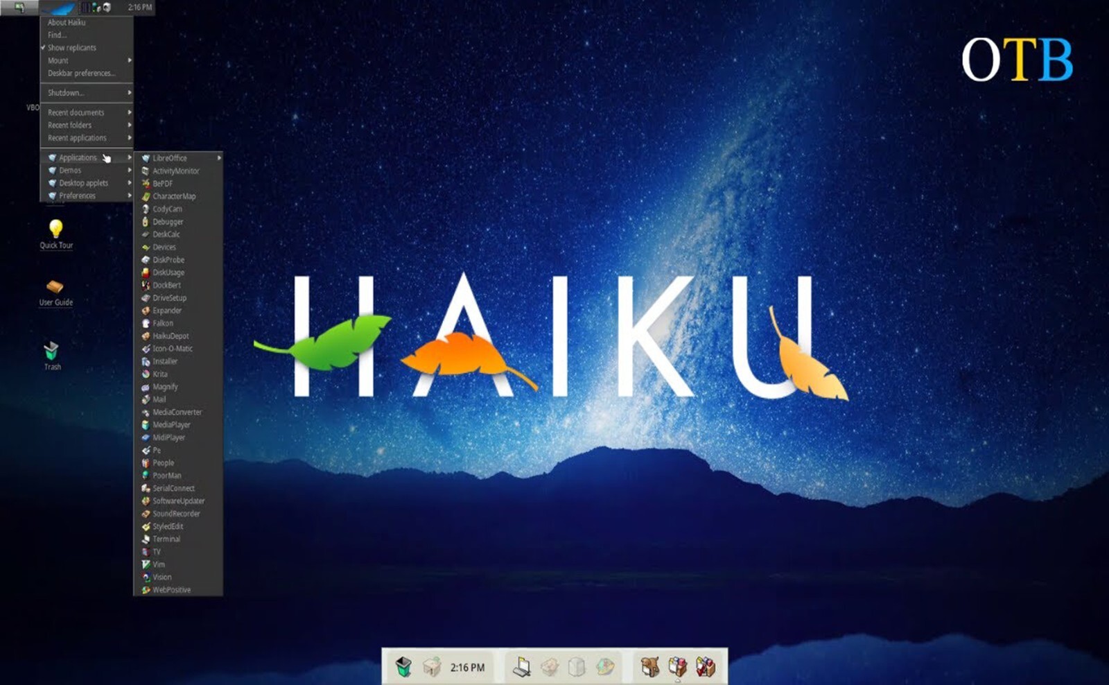 Haiku OS Live USB & Installer 8 GB BEOS Reboot Open Source Modern Unique 64bit