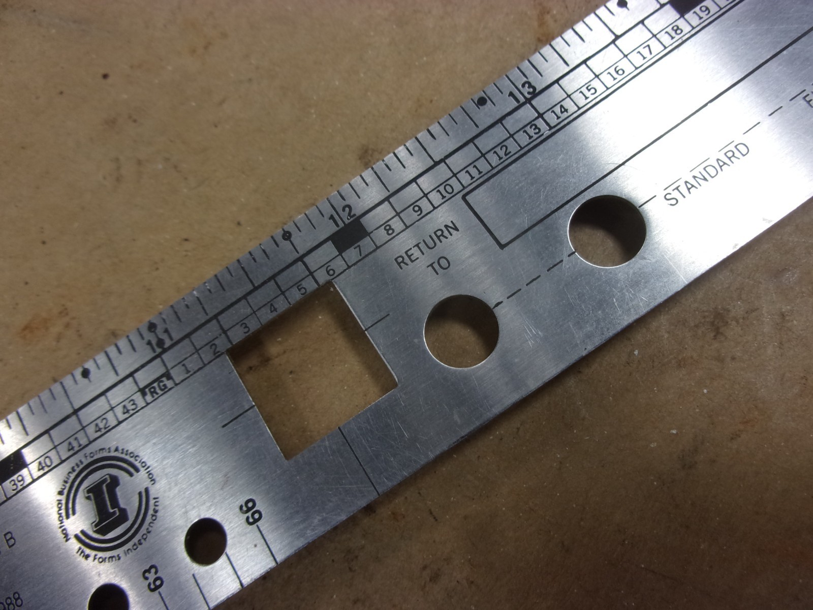 Vtg COMPUSOFT No. 6064 18″ Ruler Template Paper Caliper Geometric Architect USA