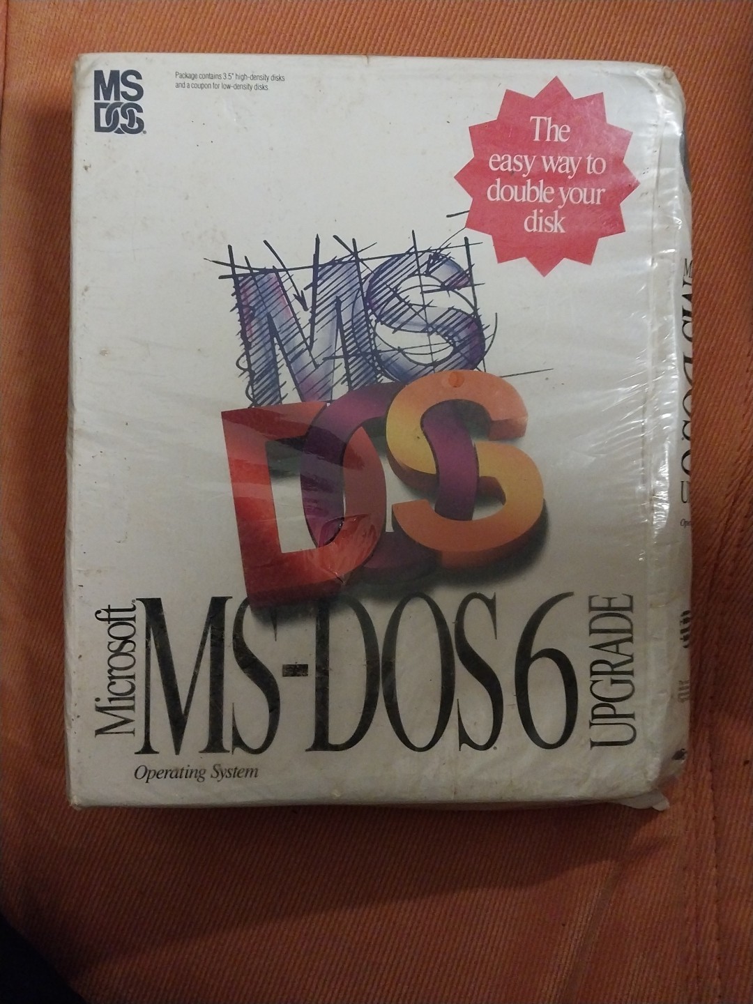 Microsoft MS-DOS 6 Upgrade. Vintage, New Sealed Retail pkg. 3.5″ disks.