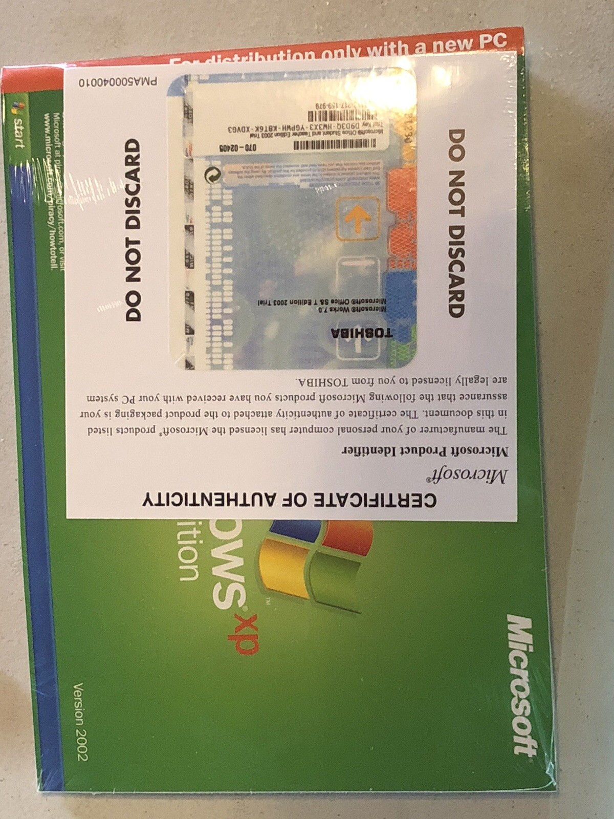 Toshiba Satellite A60 A65 Recovery Application DVD Windows XP Home NEW