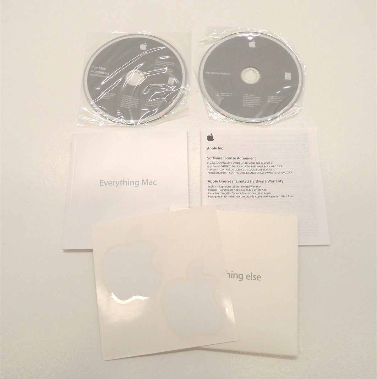 Apple Everything Mac OS X Install Suite DVDs – P/N: 602-6186-A