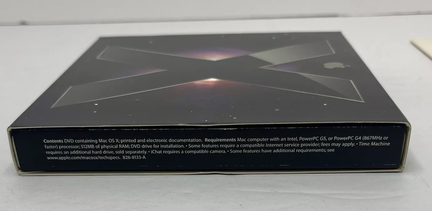 Apple Mac OS X Leopard 10.5 & Update 10.5.6 Install DVD iWork Office Mac