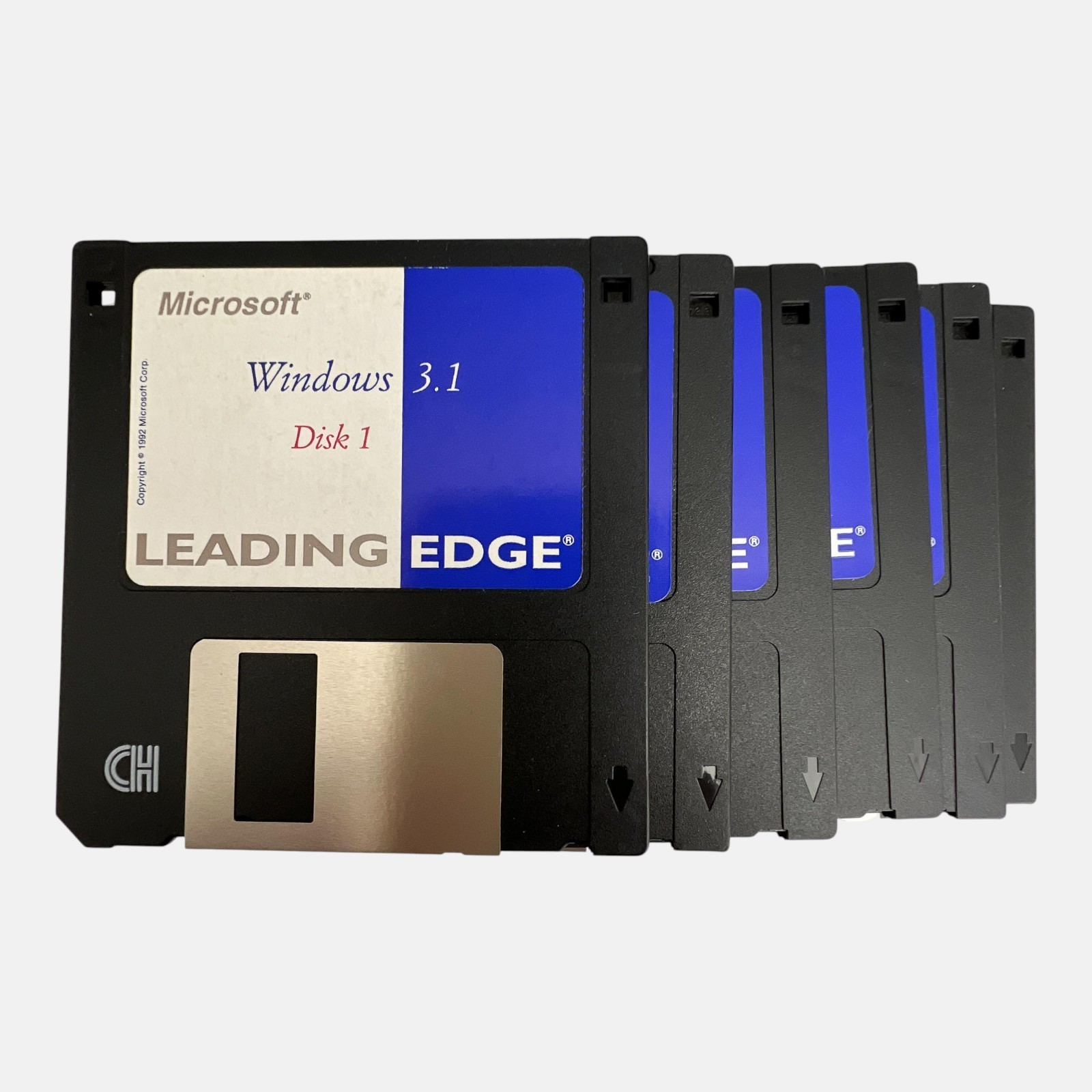 Microsoft Windows 3.1 Leading Edge 3.5″ Floppy Disks Set Of 6 Computer Untested