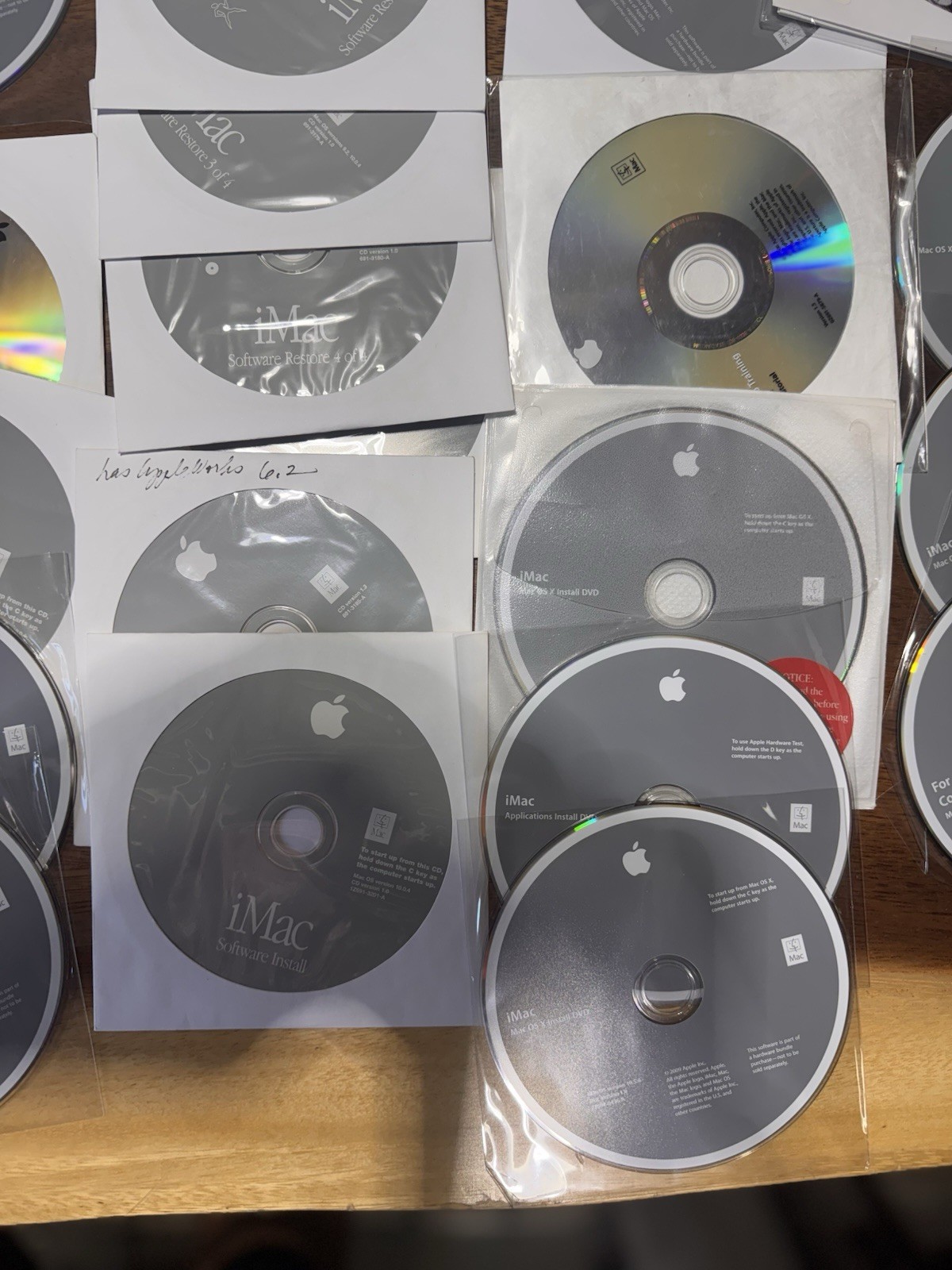 Vintage Apple Mac Software Lot iWork iLife AppleWorks OS X Restore DVD CDs
