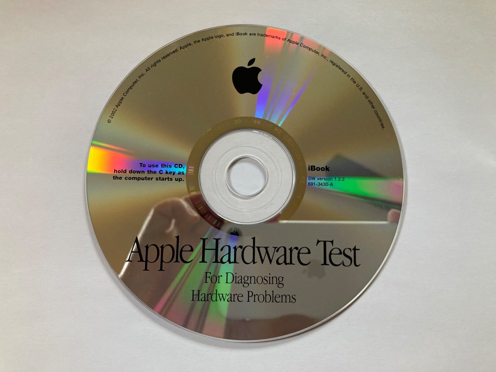 ORIGINAL Apple Hardware Test CD for iBook G3 version 1.2.2