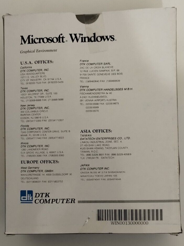 Vintage New Microsoft Windows 3.0 „5.25 Disc version”