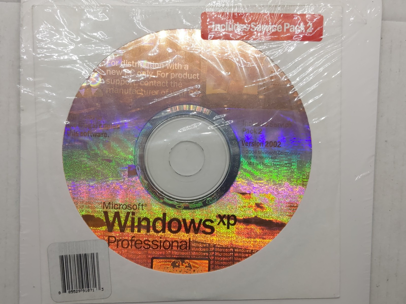 MICROSOFT WINDOWS XP PROFESSIONAL with SP2 with PRODUCT KEY – SEALED