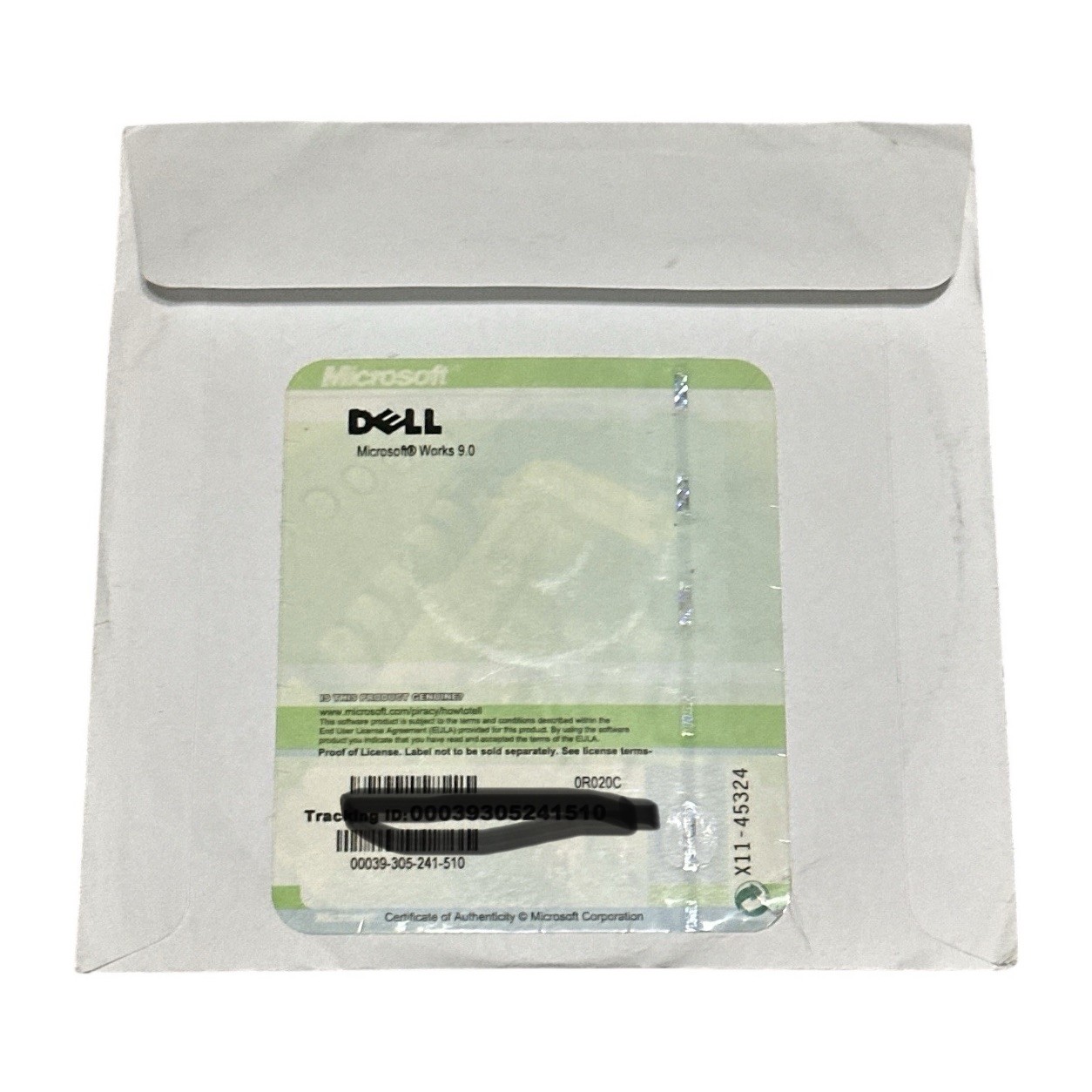 Older Microsoft Works 9.0 Dell OEM CD w COA Software Disc for Dells