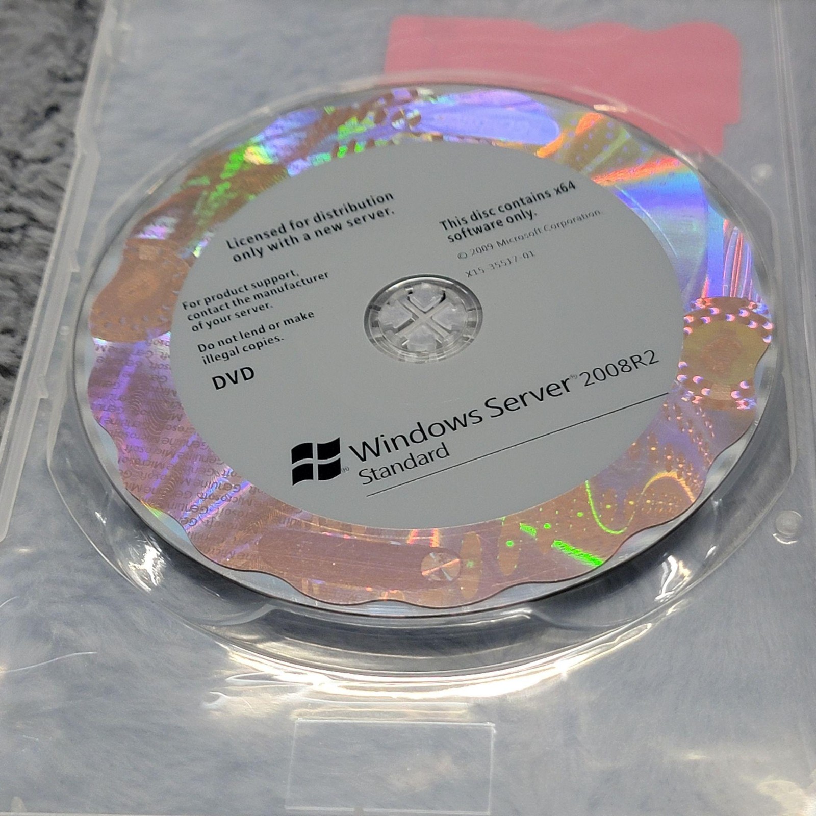 Microsoft Windows Server 2008 R2 Standard X64 DVD OEM System Builder X13-48337