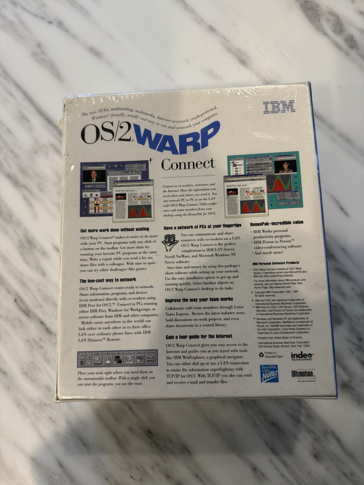 IBM OS/2 Warp Connect Version 3 CD-Rom Vintage Computer Software (New & Sealed)