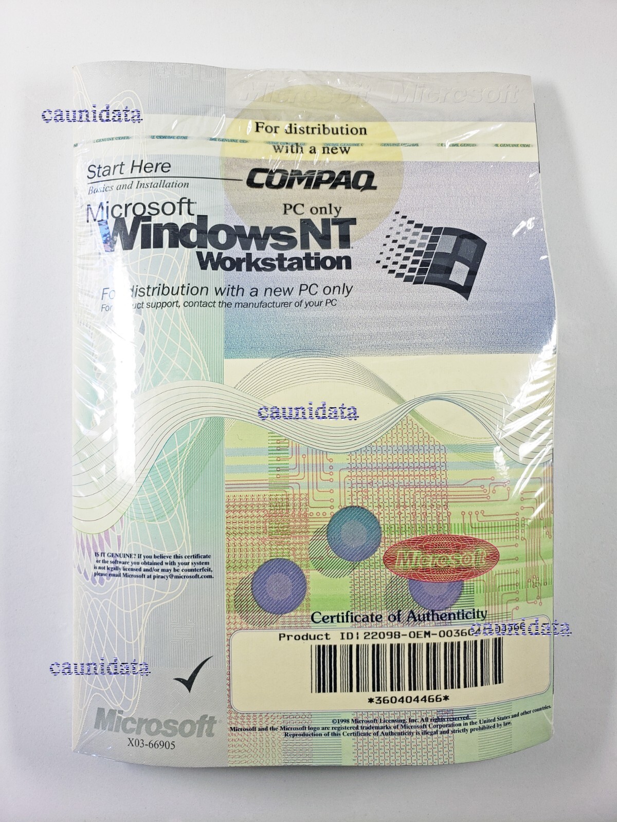 COMPAQ QC-0QRAE-HW MICROSOFT WINDOWS NT 4.0 WORKSTATION SOFTWARE FACTORY SEALED