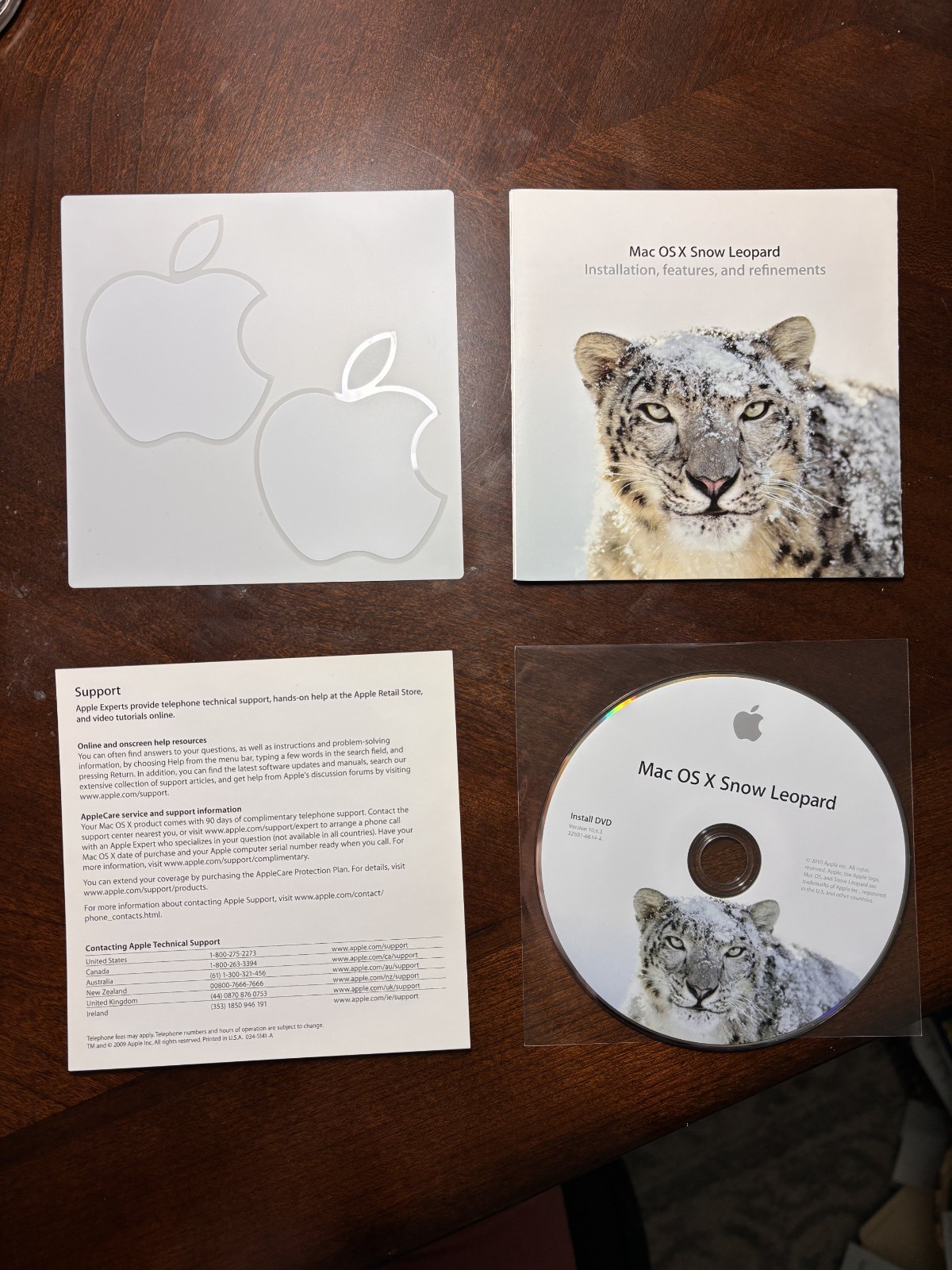 Apple Snow Leopard Mac OS X 10.6.3 Operation System Install Retail MC573Z/A DVD