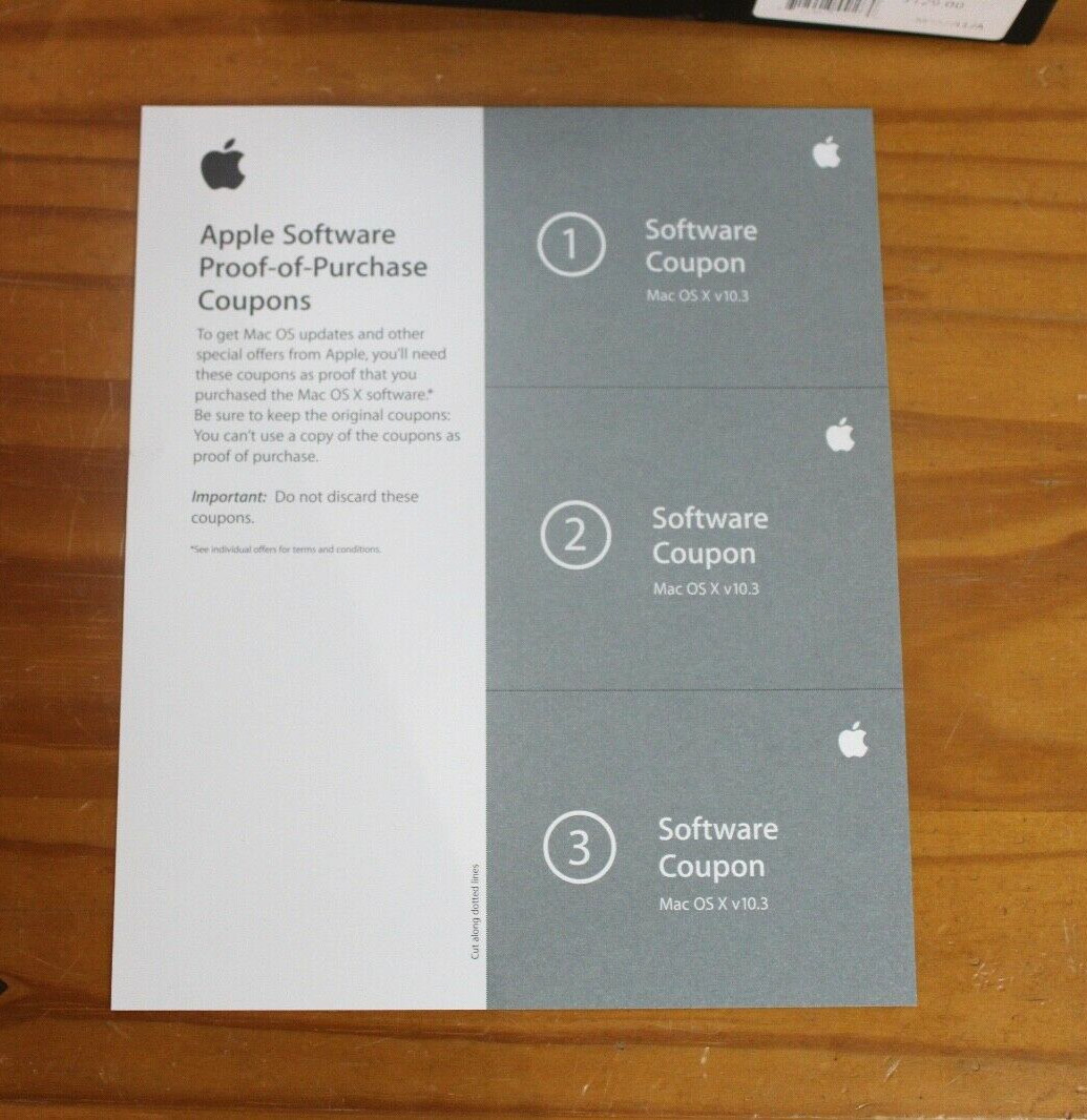 LLF ~ Apple Mac OS X 10.3.2 Panther M9227LL/A -Vtg Computer Software