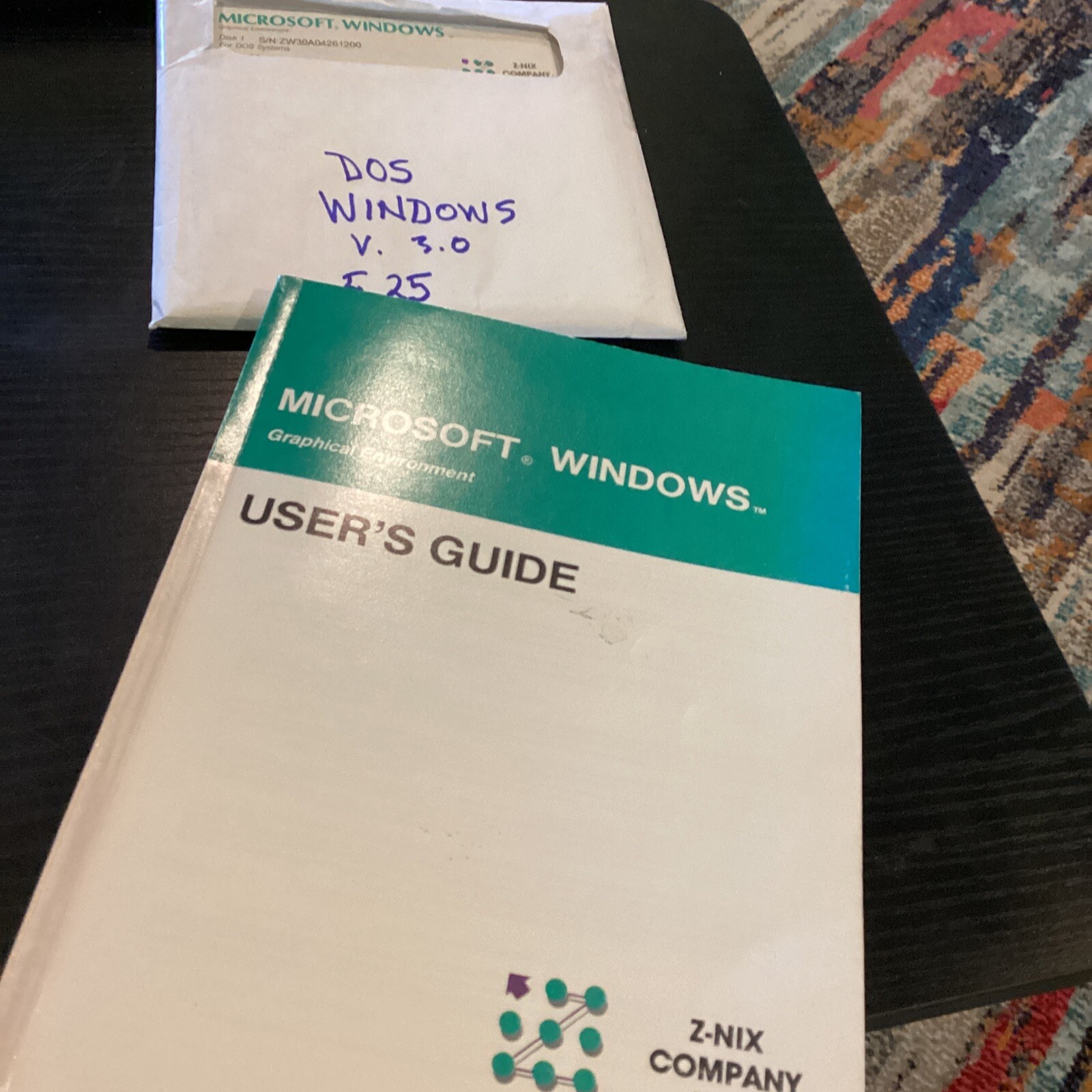 Lot of (5) Microsoft Windows for DOS Systems Version 3.0 5.25″ Floppy Disks