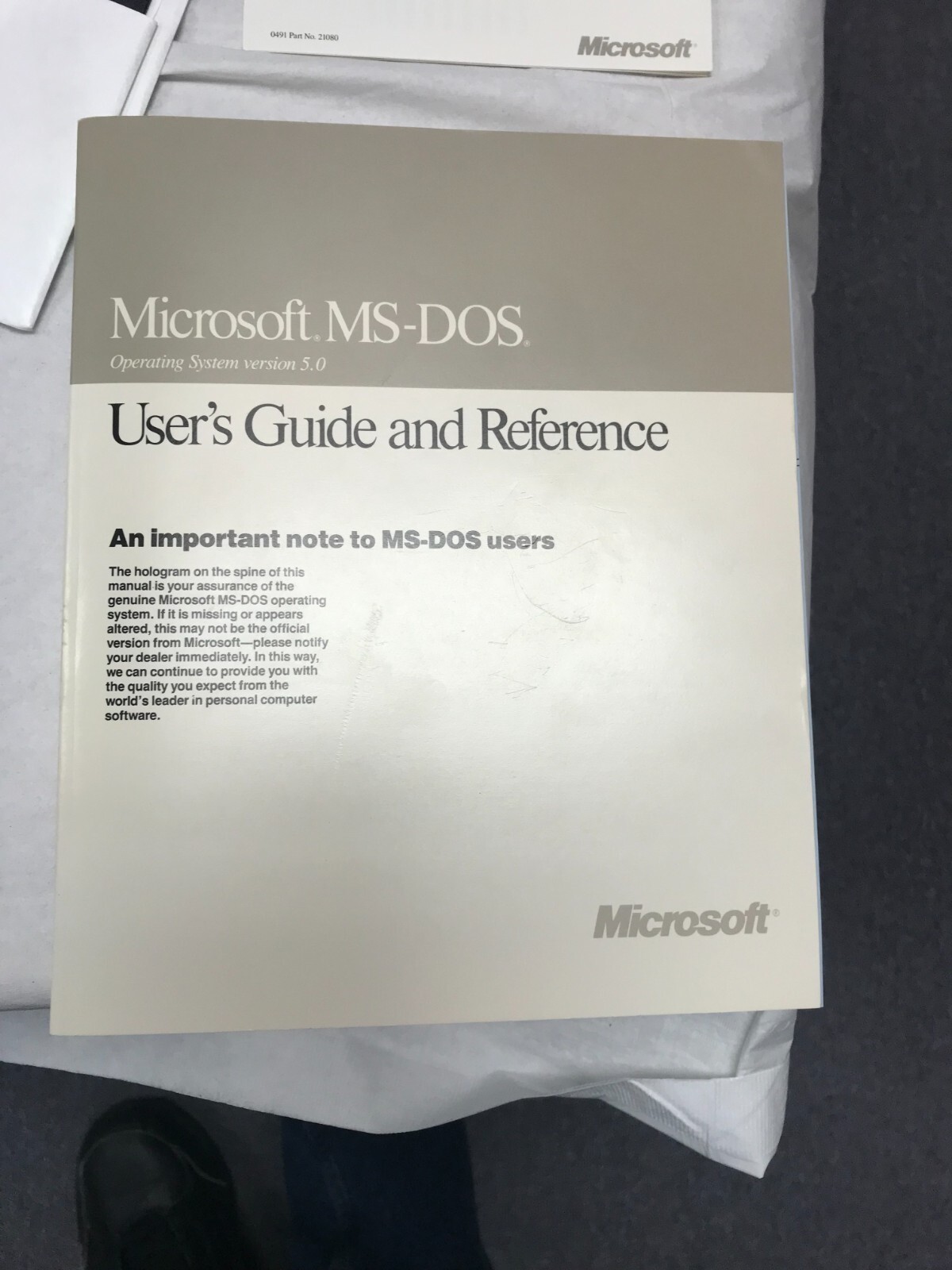Microsoft MS-DOS 5 Upgrade Manuals & 5.25″ disks – VG; Complete