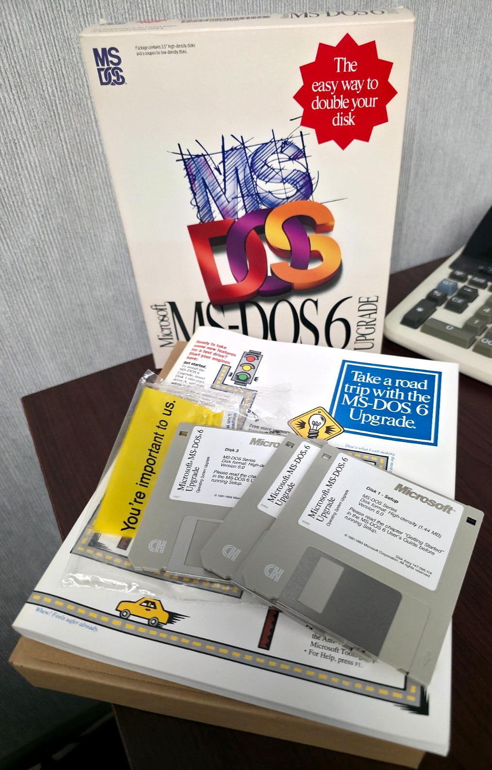 Microsoft MS-DOS 6.0 Vintage Operating System Software Upgrade 3.5″ Disks