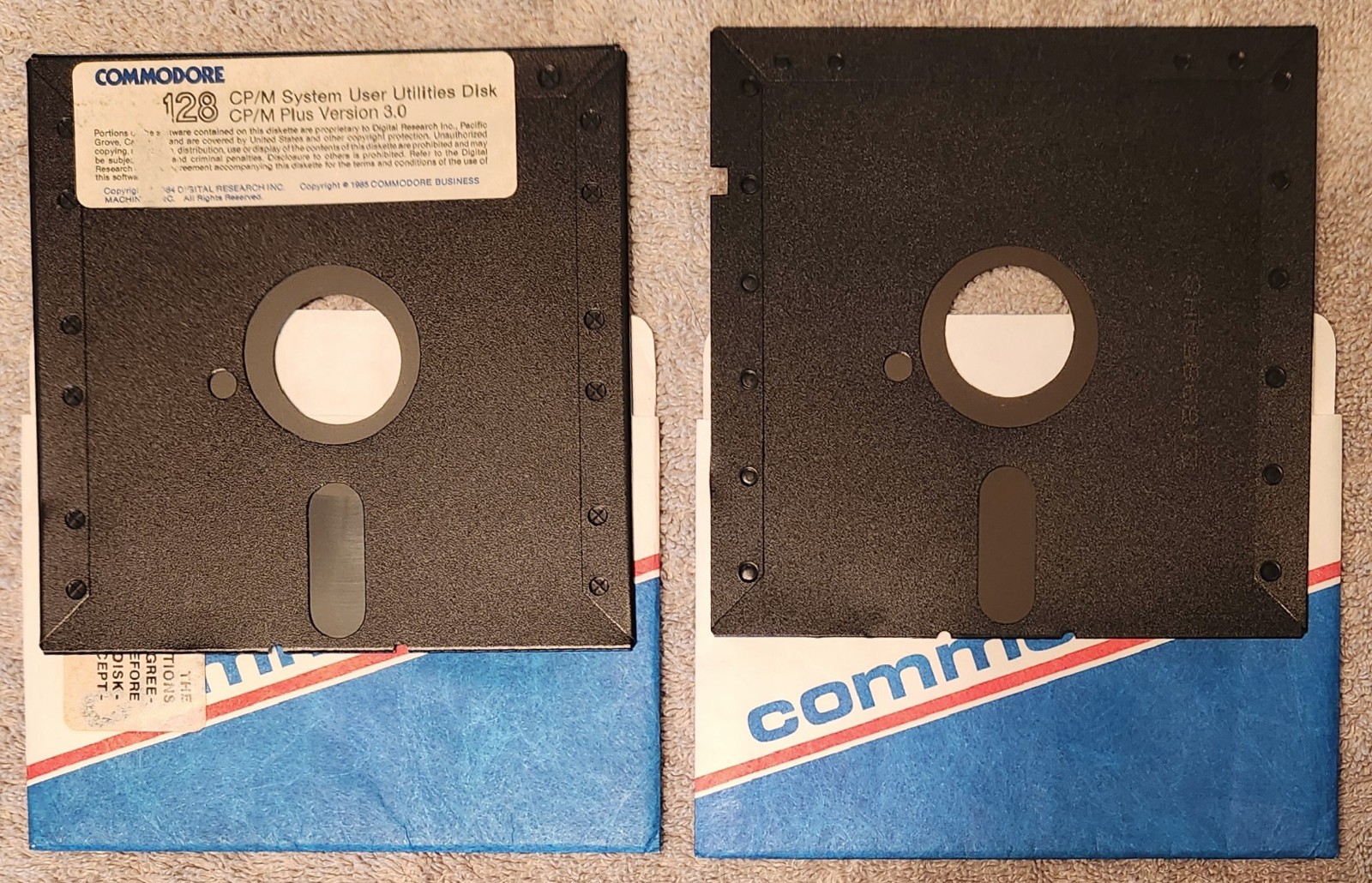 Vintage Commodore 128 CP/M 3.0 & Tutorial Disk Set, Tested, Working, As-Is