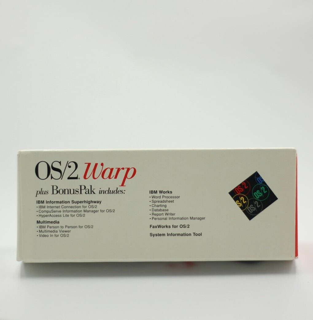 IBM OS/2 WARP Version 3 Plus BonusPak Complete In Box