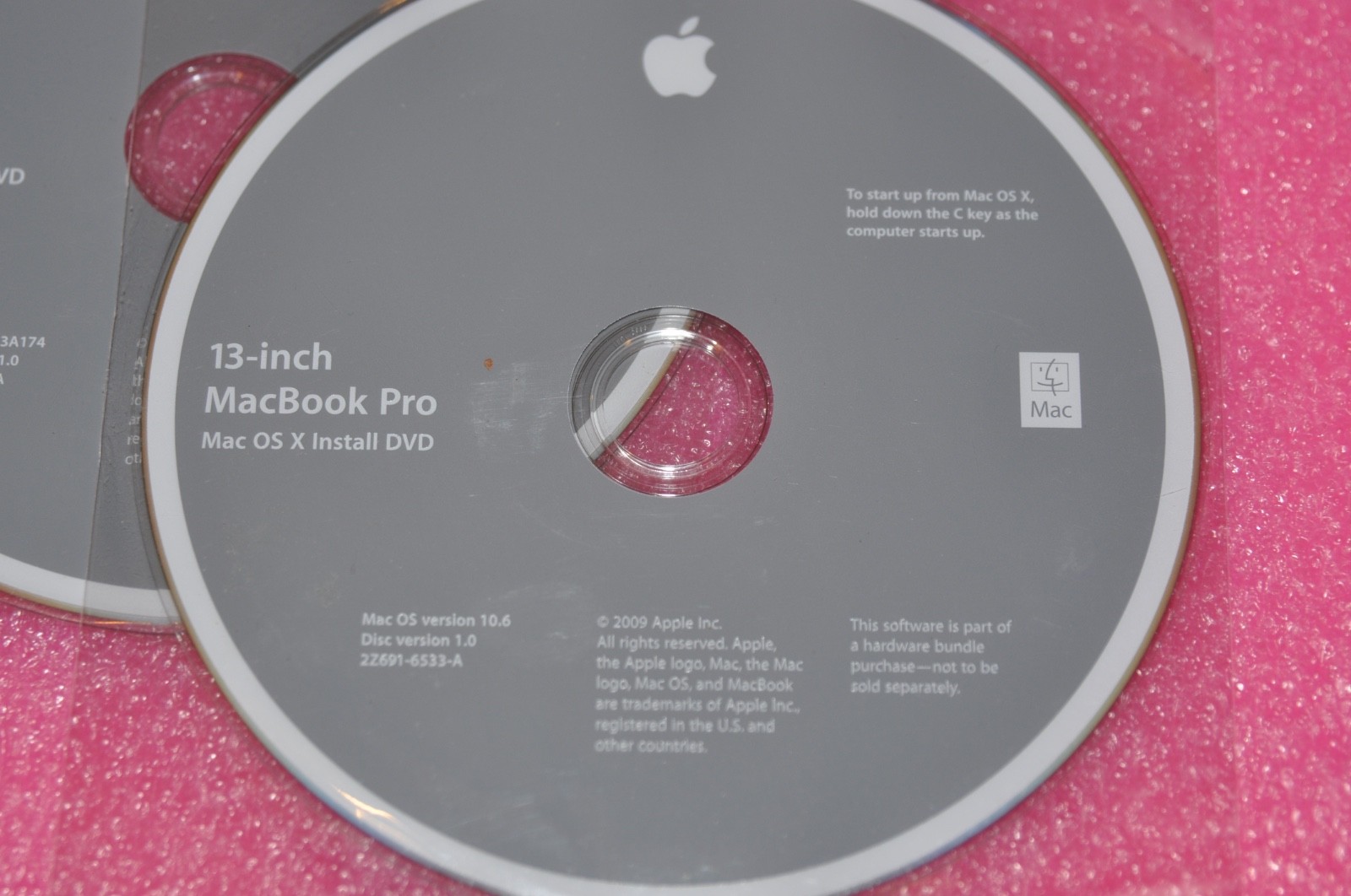 NEW MacBook Pro 13 original DVD not burnt OS X 10.6.x Snow Leopard Application