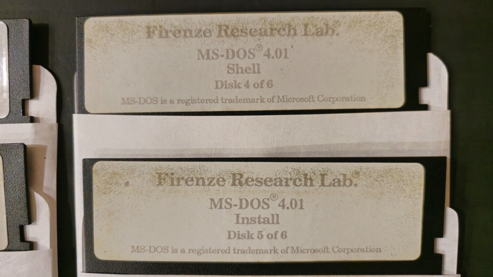 MS-DOS 4.01 – 6 Disks – VINTAGE MICROSOFT by Firenze Research Lab